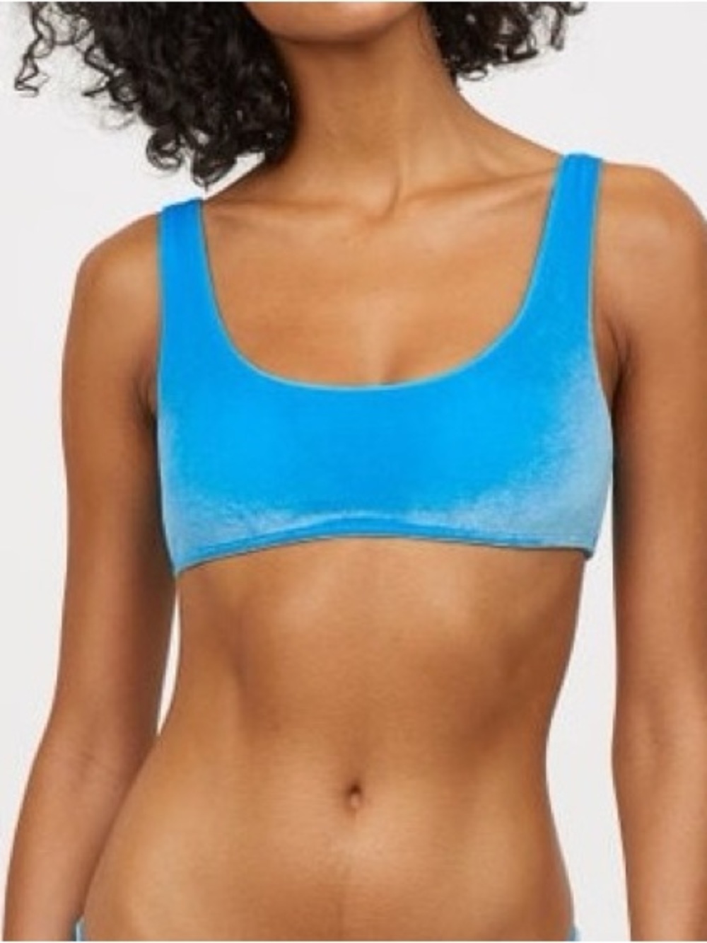 H&M Blue Velour Swim Top | NWT